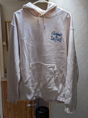 Crooks & Castles White Hoodie with Blue Chest Logo